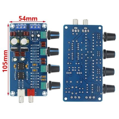 4-Channel Home Amplifier NE5532 Stereo Preamp Module with Tone Control Circuit Receivers