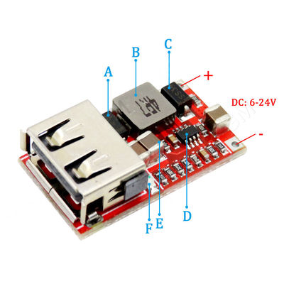 Standard Mounting Type 6-24V DC Step Down Power Module off Board for Car USB Charger