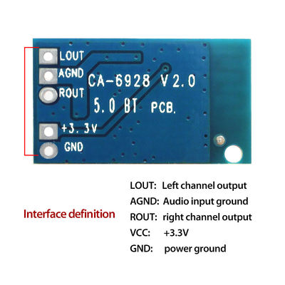 CA-6928 Bluetooth Audio Module with 5V Input and 23x15mm Size Dual Digital Sound Amplifier