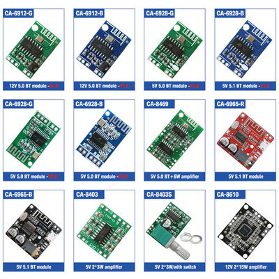 CA-6928 Blueteeth Audio Module with Dual Digital Sound Amplifier and LED Power Supply
