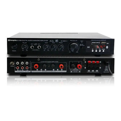 KTV Home Theatre System Professional Amplifier Board with 2 Mic Inputs and LDZS 5.1 Channel Stereo Mixer