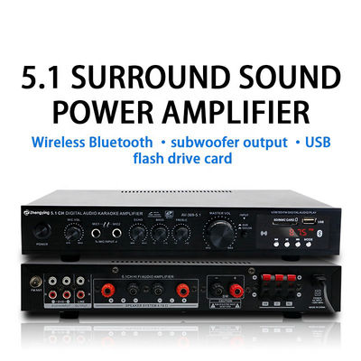 KTV Home Theatre System Professional Amplifier Board with 2 Mic Inputs and LDZS 5.1 Channel Stereo Mixer