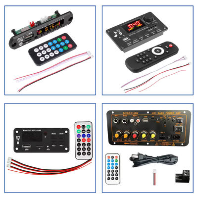 Wireless Car USB MP3 Player with TF Card Slot FM and Microphone Professional Amplifier
