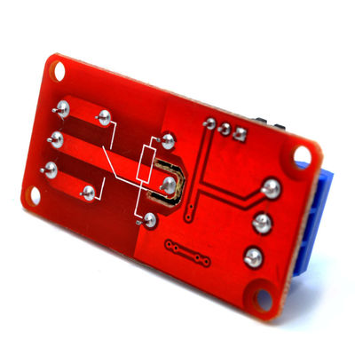 Contact Load 12V 1 Channel Relay Module with Optocoupler Isolation on Red PCB Board