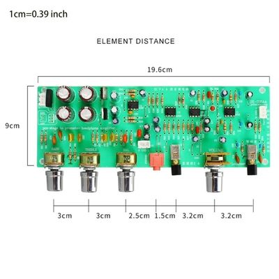 Dual AC Series Power Amplifier Board Preamp DX338A with Dual 12V Linear AA-class Tone Circuit and Equal Loudness Switch