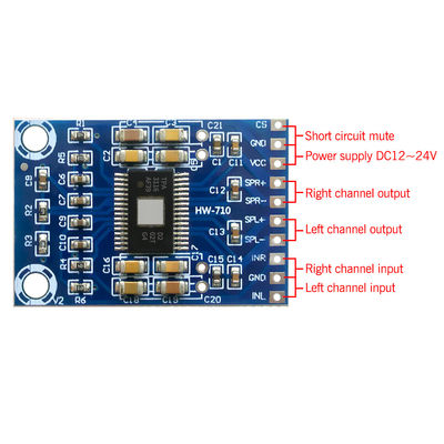 Home Amplifier TPA3116D2 Audio Board DC 12V-24V 2x50W Dual Channel Mini Digital Amplifier D Class