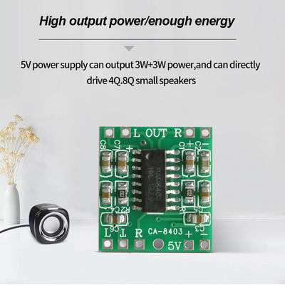 2*3W DC 5V Ultra-Small PMA8403 Class D Audio Amplifier Board for Mini Speakers