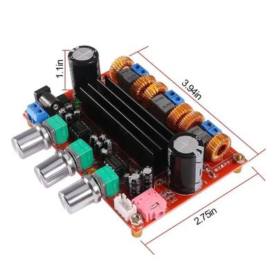 TPA3116D2 Audio Module 2.1 Channel Class D Power Amplifier Board with 200W Output Power and DC12-24V Wide Voltage