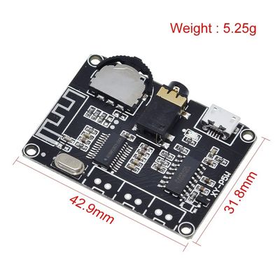 PAM8406 BT 5.0 DIY Kit Linear Audio Power Amplifier Board DC3.7-5V Stereo Audio XY-P5W