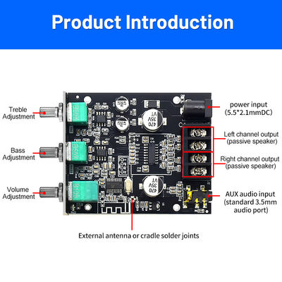 CA-502MT 5.0 BT Digital Audio Amplifier Board 2*50W 12-24V AMP Module