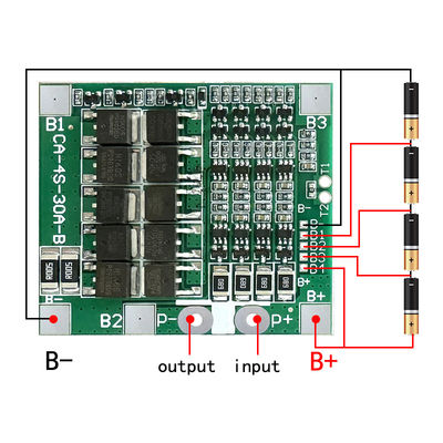 CA-4S-30A-B Lithium 18650 BMS Battery Protection Board 30A 14.8V 12.8V 4s Bms Board