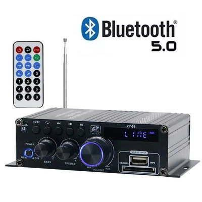 120W Dual Channel Power Amplifier with Equalizer for HiFi Stereo Audio