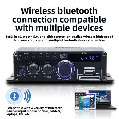 Hifi Stereo Audio Power Amplifier 120W Dual Channel Power Amp Independent Control Equalizer Home Digital Amplifiers