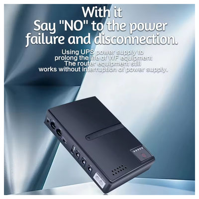 Mini 10400mAh 36W Uninterruptible Power Supply (UPS) for Router Modem CCTV Security Camera AC DC Configurable Power Source