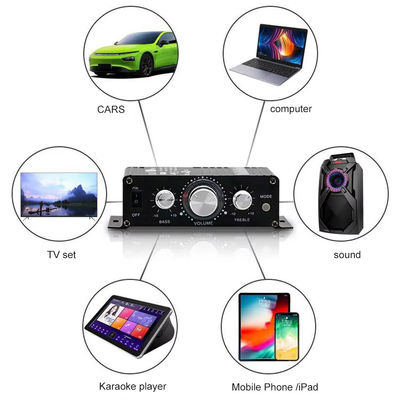 AK-270 12V Small Power Bluetooth Audio Amplifier 2.0 Channel Output HIFI Mini Power Amplifier for Home Theater Sound System
