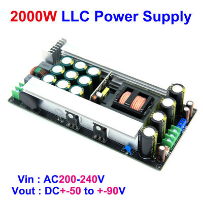 2000W LLC Dual DC 5-Way Power Supply Digital Audio Amplifier Module AC DC Converters for Board Mount 50/60/70/80/90V Switching