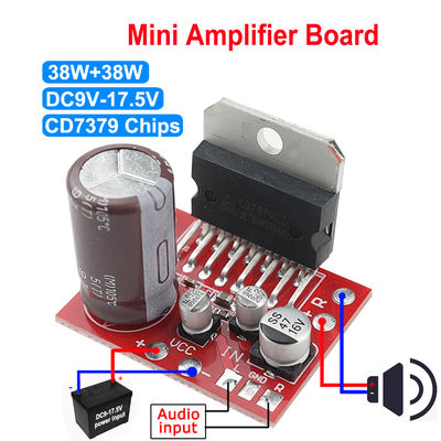 TDA7379 Stereo Power Amplifier Module Double Channel DC9V-17.5V 38W+38W Amplifier Audio Board TDA7379
