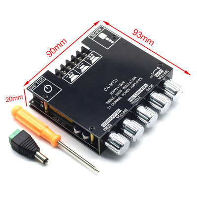 ZK-MT21 2.1 Channel Subwoofer Amplifier Module 5.0BT 12V 24V 2*50W+100W Power Home Use Plastic Board for Speaker System