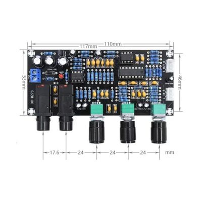 XH-M273 PT2399 Digital Preamplifier Board for Karaoke 12-24V DC Reverberation Microphone Control Microphone Speakers Product
