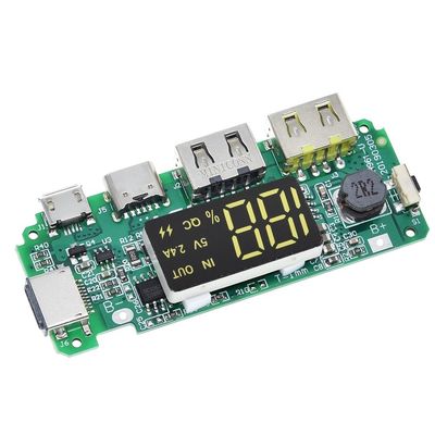 Dual USB 5V 2.4A Micro/Type-C LED USB Mobile Power Bank 18650 Charging Module Lithium Battery Charger Board Circuit Protection