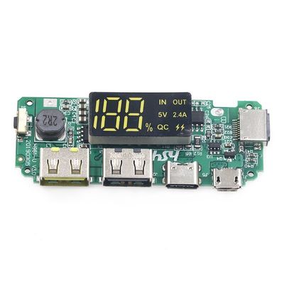 Dual USB 5V 2.4A Micro/Type-C LED USB Mobile Power Bank 18650 Charging Module Lithium Battery Charger Board Circuit Protection