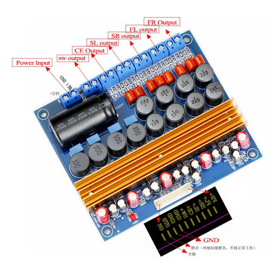 TPA3116 5.1 Channel Class D Digital Amplifier Board 100W+100W+4*50W Audio for Powerful Speakers