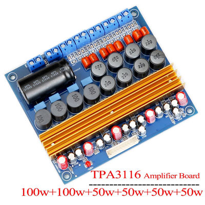 TPA3116 5.1 Channel Class D Digital Amplifier Board 100W+100W+4*50W Audio for Powerful Speakers