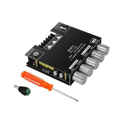 ZK-MT21 HiFi Digital Power Amplifier Board 100W+2*50W 2.1 Channel Subwoofer AUX 12/24V Audio Stereo  5.0 Amp ZK-MT21