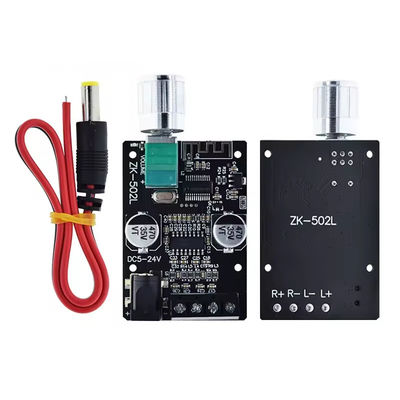 ZK-502L Mini for Bluetooth 5.0 DC 5-24V 50Wx2 Stereo Power Amplifier Wireless Audio Digital Board for Bluetooth Amplificador Spe