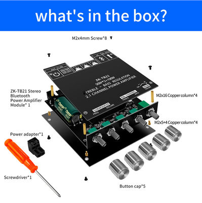 ZK-TB21 5.0 Subwoofer 50W*2+100W 2.1 Channel Power Audio Stereo Bass AMP TPA3116D2 Amplifiers Board ZK-TB21