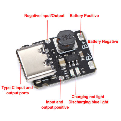 3.7V 4.2V 18650 Lithium Battery Charging Boost Power Board Protection Type-c The Ideal 5V Charging and Discharging Solution