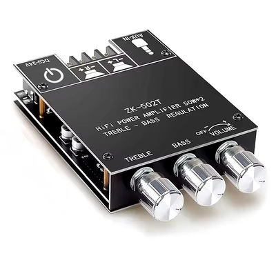 TPA3116D2 Subwoofer Audio Amplifier Module 502T 2-Channel Audio Stereo Board with 2*50W Bass AMP and AUX Communication