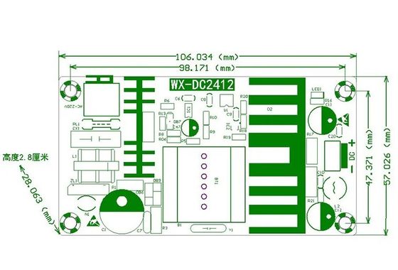 WX-DC2412 Switching Power Supply Board 100W High Power Supply Module Bare Board AC DC 24V4A