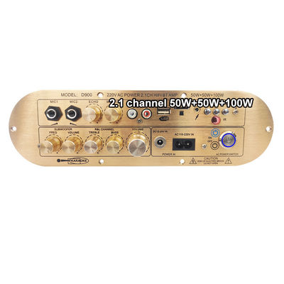 High-Power D900 2x50W+100W Home Amplifier with Imported IC Bluetooth Board 2.1 Channel