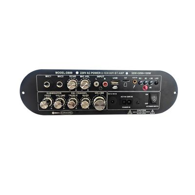 D800 Professional 2.0 Channel Bluetooth Digital Amplifier Board 12V Rechargeable High Power for DJ/Karaoke
