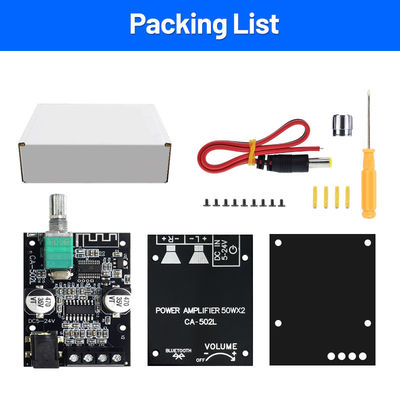 ZK-502L 2.0 Channel Digital Amplifier Board Home Theater HIFI Amplificador with BT5.0 50WX2 Metal Material Stereo Board ZK-502L
