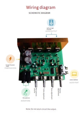 100W 2.0 Channel Audio Amplifier Board PCB Module 16x14x6cm