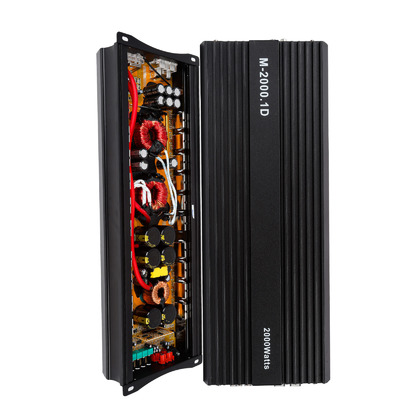 High-Power 12V 2000W Car Audio Power Amplifier 2000 Watt Mono Class D Subwoofer with Crossovers