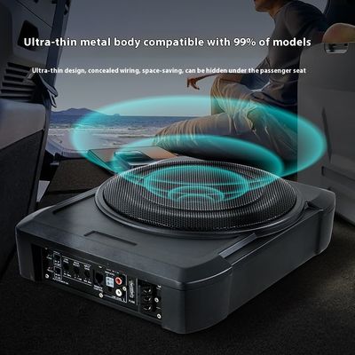 New 8-Inch Ultra-Thin Car Subwoofer Amplifier Active High-Power Audio System Modified Cannon 12V 600W Subwoofer Car Audio System