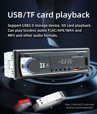Creatall Universal Car Stereo USB/SD AUX & FM Receiver with AI Audio USB Charging Plastic Receiver & Amplifiers