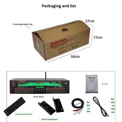 EQ-8100 Professional Hi-Fi Preamp Player BT 5.4 Optical Coaxial Digital Audio Decoder 20 Segment Equalizer Fiber Optic Equipment