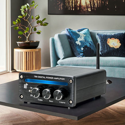 2.0 Channel 2*100W BT 5.0 RGB Light Adjustable Treble Bass High-Power Linear Amplifier New Digital Stereo Home Mini Hifi