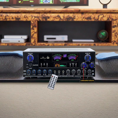 AV-9898 Cannon Home Audio Receiver Home Amplifier 5.1 CH 500W*2+200W Surround+300W Subwoofer Durable Metal Independent Passive