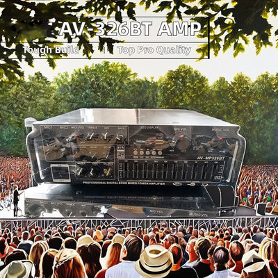 AV-326BT 2-Channel Mini Style 220V/110V Home Amplifier 800W Power BT Wireless Car Audio Stage Sound Quality