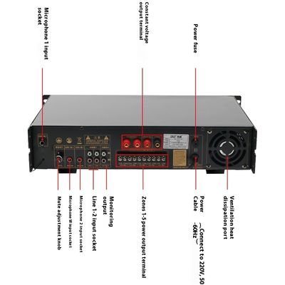 SA-5015 High-Power BT Wireless USB Card Engineering-Grade Fixed Resistor 150W/250W/400W Fixed Voltage Partition Power Amplifier