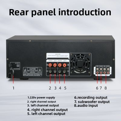 ZX-12B 4.0 Channel 800W HiFi Audio Amplifier Hot-Selling High-Power BT Wireless Home Audio Large Digital Receiver Amplifier
