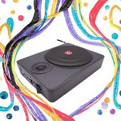 600W Ultra-Thin 12V Car Active Subwoofer Hot Sale DJ Trapezoid Subwoofer Speaker Slim Seat Woofer for Car Audio