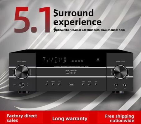 5.1CH 4200W High-Power Pro Audio Amplifier with Anti-Feedback, BT Wireless, for Home Karaoke Stage Performance KTV Meeting