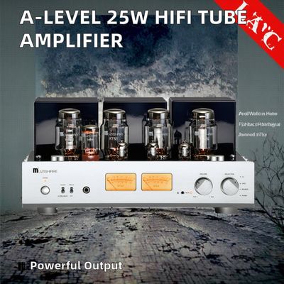A-Level 25W+25W Home HIFI Tube Audio Amplifier High Power Output Integrated Headphone Receivers Speakers Class Amplifier