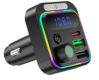 Portable Car BT Wireless Music Player Fast Charging FM Transmitter QC3.0 Car Phone Charger USB Port PD20W Mobile Phone